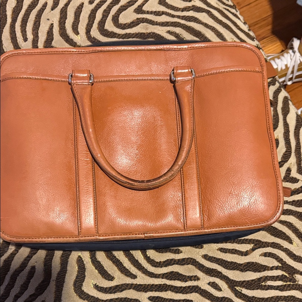 Coach Men’s Leather Laptop Briefcase in Cognac - Picture 5 of 5